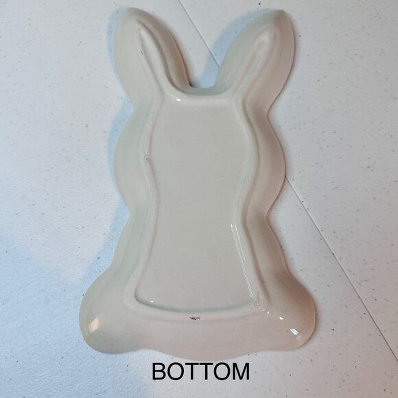 Set of Easter plates serving dishes pink and white Easter bunny Easter Egg decor - Picture 11 of 11